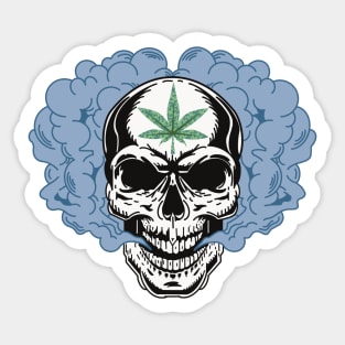 Smoking skull Sticker